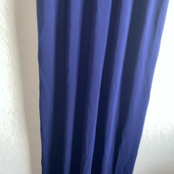 Anthropologie Maeve Jewel Blue Twisted Straps Stretchy Pockets Maxi Chic Dress 6 - Picture 5 of 11